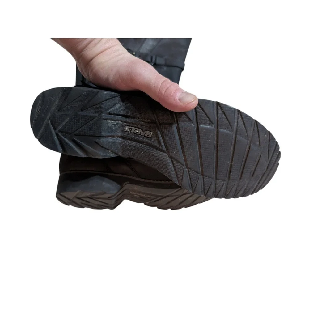 TEVA DELAVINA BLACK MID TOP WATERPROOF SUEDE‎ BOOT W'S US 9.5
